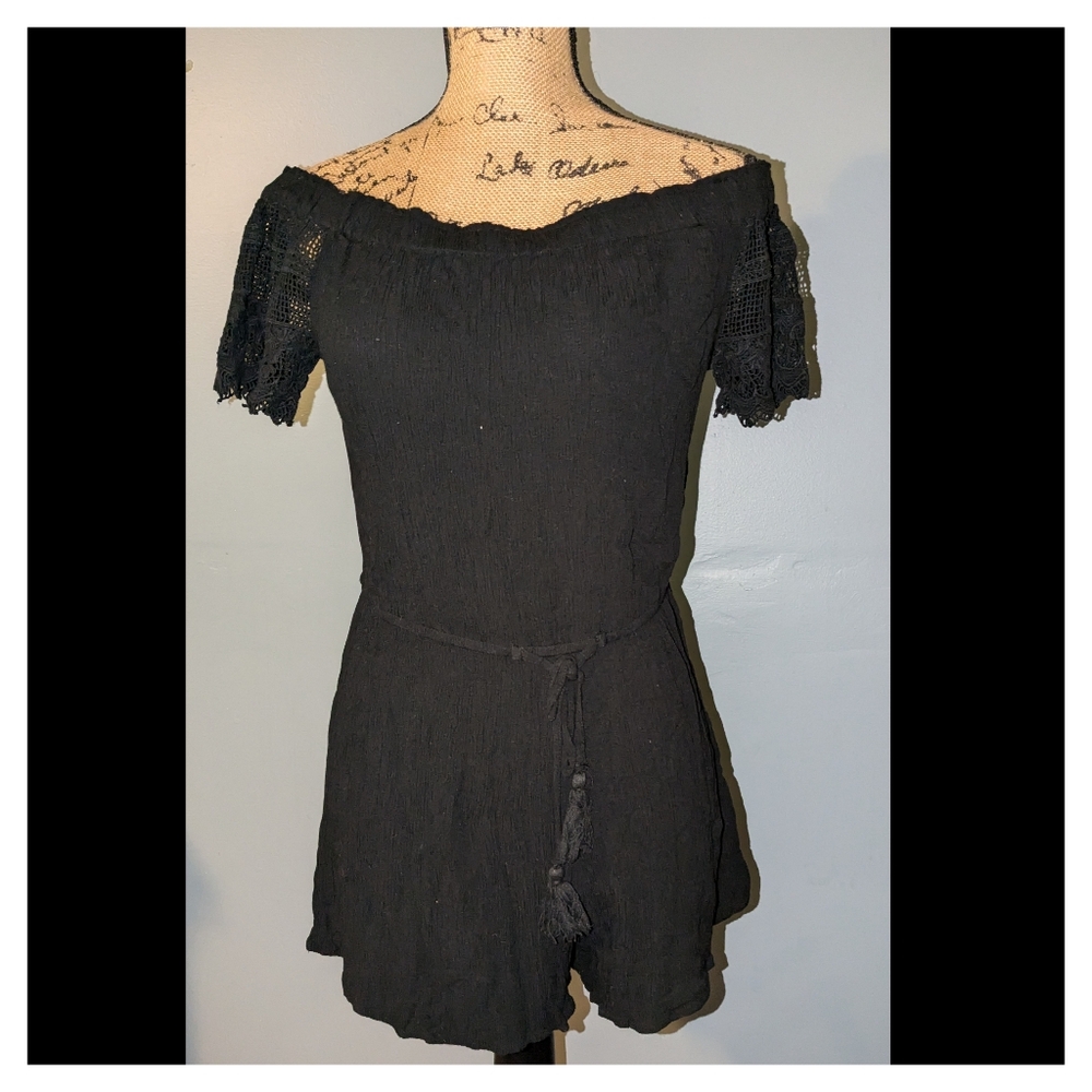 Indulge Large Black Romper